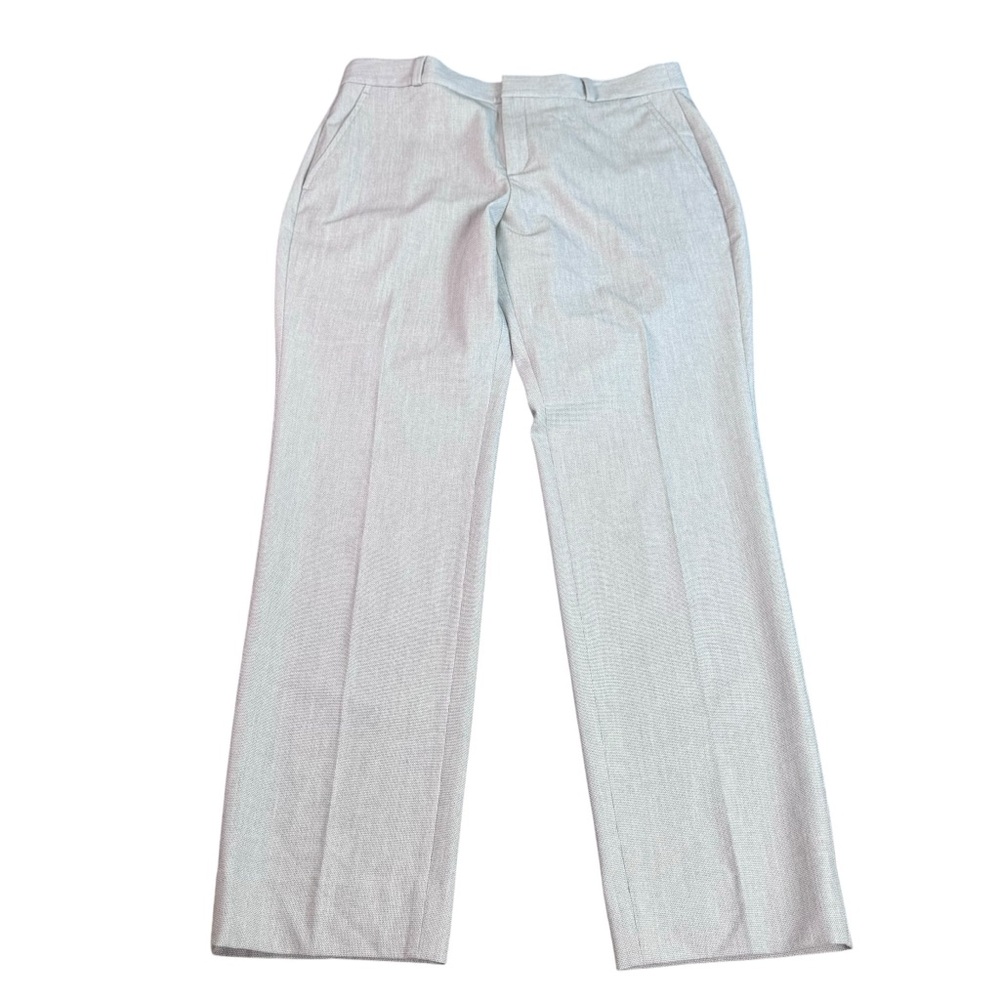 NWT Banana Republic Ryan Light Grey Faux Pockets Mid Rise Career Pants size 10